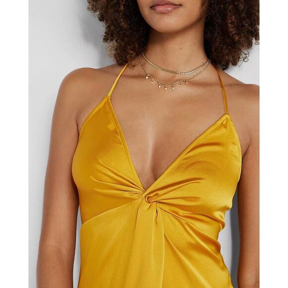 NWT Golden Yellow Slip Dress Womens S - Picture 4 of 10